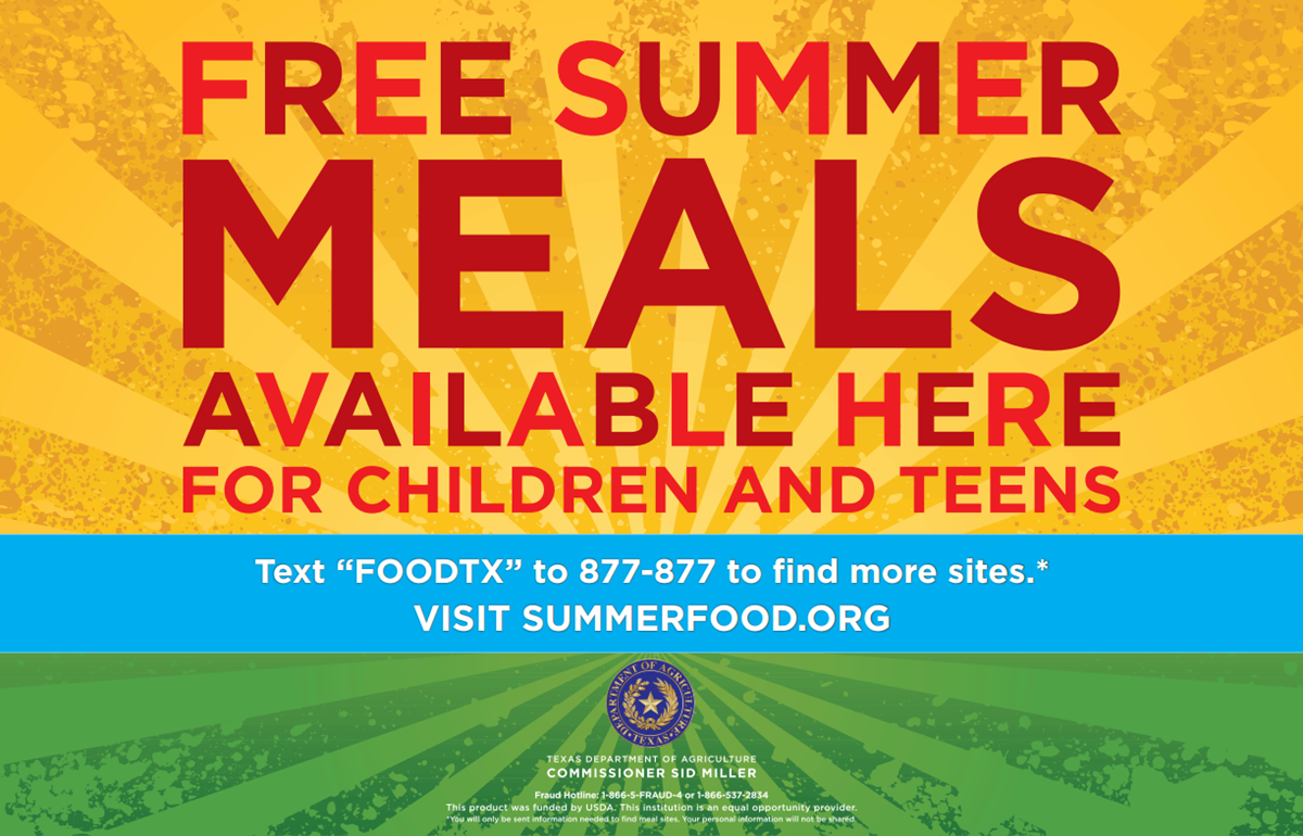 Free meals for children and teens under 18!